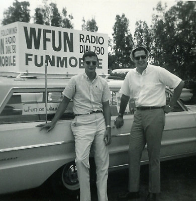 July 1964 - C.Y.O. Car Wash with the WFUN Funmobile