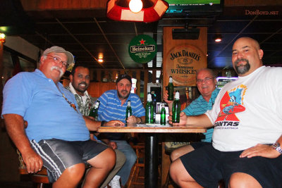 July 2012 - Eddy Gual, Suresh Atapattu, Kev Cook, Don Boyd and Vic Lopez at Bryson's Irish Pub 