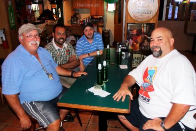 July 2012 - Eddy Gual, Suresh Atapattu, Kev Cook and Vic Lopez at Bryson's Irish Pub