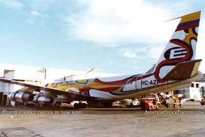 1979 - Ecuatoriana B720-023B HC-AZP on Concourse F at Miami International Airport