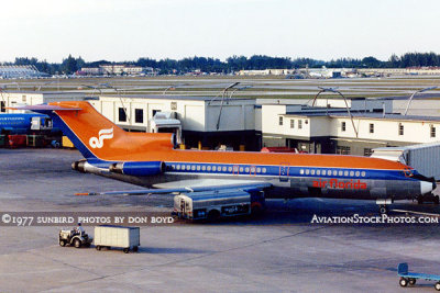 1977 - Air Florida B727-76 N91891 on gate D-4 at Miami International Airport
