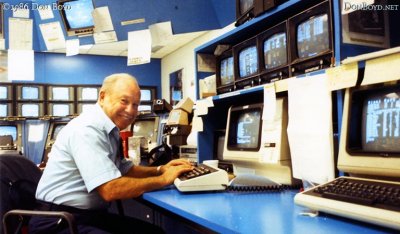 1986 - Airfield Agent Jack Chazan working the FIDS Operator position
