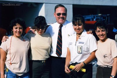 1990 - Don with a group of Dispatch Services Inc. cleaning ladies