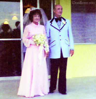 Late 1970's - my buddy Bob's father Fred Zimmerman and his bride at his wedding in Hialeah