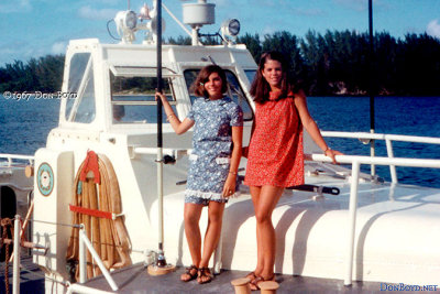 1967 - Janet Province and Anita Petrogallo on Coast Guard Motor Life Boat CG-44371