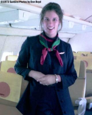 1973 - really nice United Airlines flight attendant