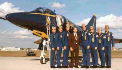 Late 1980's - Opa-locka Airport Manager George Manion and the Blue Angels pilots
