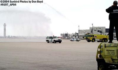 2004 - Water cannon salute for retiring skycap company manager