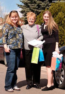 March 2005 - Karen D., Karen C. and Donna before the baby shower