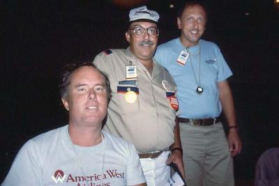1986 - Bryant Petitt, Eddy Gual and Jerry Stanick at Airliners International 1986