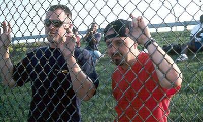 2000 - Joe Pries and Kevin Cook outside the fence at JFK