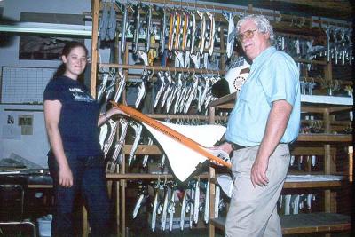 Betsy and Roger Jarman at the Atlantic Models facility