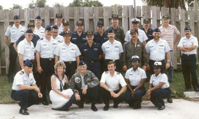 1985 - CWO4 George Kenyon's retirement after 40+ years service - at USCG Reserve Unit Air Station Miami