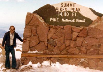 1975 - Don Boyd on top of Pike's Peak for the first time