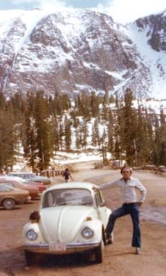 1975 - Don Boyd on the way down Pike's Peak in Brenda's VW