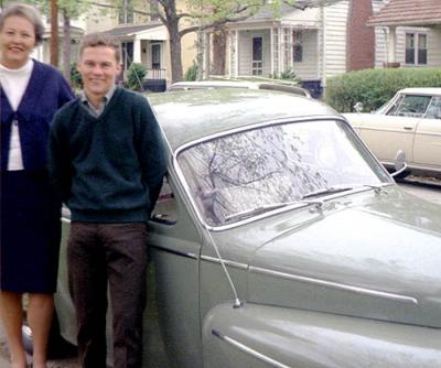 1967 - Aunt Norma Boyd and Don Boyd with Volvo 544 in Richmond