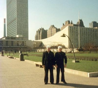 1966 - SNHM Ray Kyse, USN and SA Don Boyd, USCG, in New York City