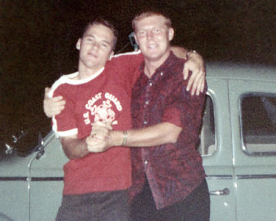 1967 - Don and Ray Kyse saying goodbye the night before he left for Viet Nam