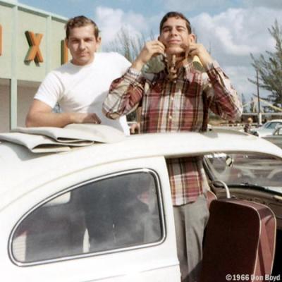 1966 - Bob Zimmerman and Harry Duncan Wilson horsing around
