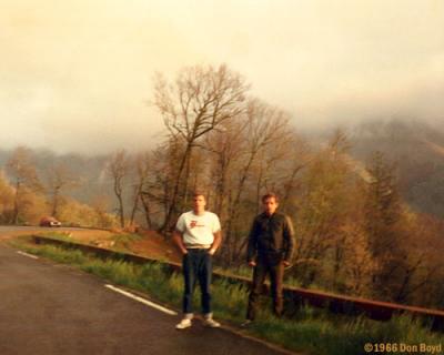 1966 - Jack Sullivan and Bob Zimmerman in the Smokies in the early morning