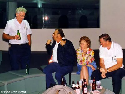 1988 - Norm Andresen, Max Schuster, Pat Roth and Richard Sinclair at Charlie Mauch's retirement party