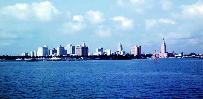 Late 1930s - Port of Miami and downtown Miami