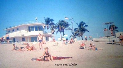 1968 - sunbathers at Haulover Beach