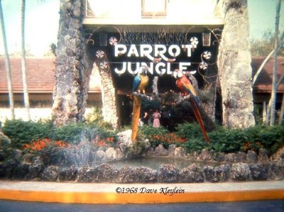 1968 - the entrance to the Parrot Jungle in South Dade