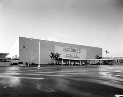 1957 - the north entrance to the Burdines department store at 163rd Street Shopping Center