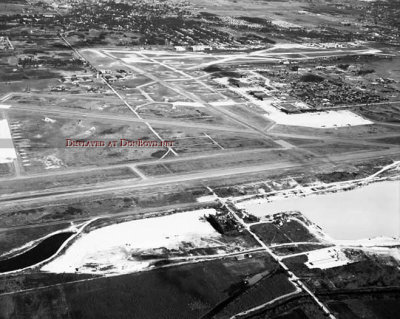 1947 - aerial view of what became Miami International Airport looking north-north east