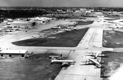 1964 - the north side of MIA looking east at the Pan Am Maintenance Base and Eastern in the background