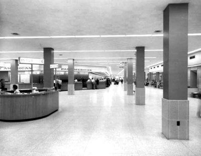 1959 - the interior of the new passenger terminal at Miami International Airport