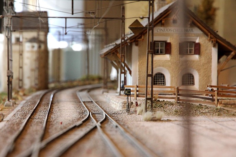 Swiss railway en miniature at the new museum in Berguen