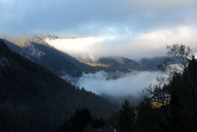 .. the morning mist comes and goes revealing.....