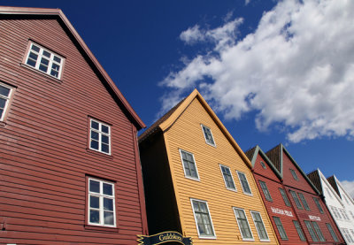 Hanseatic Shop Facades, Bergen, Norway