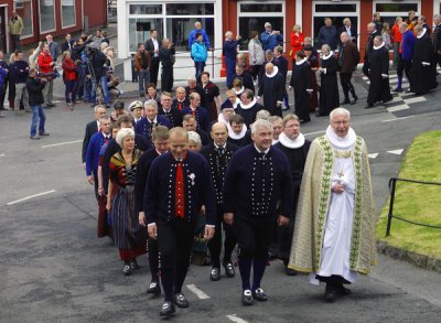 Procession of Torshvn's Members of Parliament - Torshvn, Faroe Islands