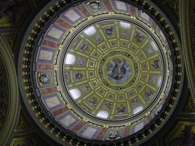Dome - inside the Basilica St Stephen.