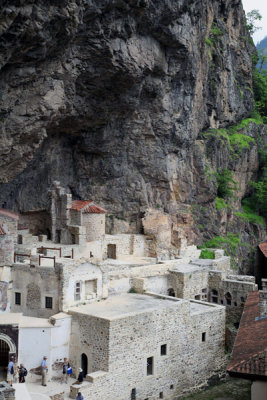 Entrance to Sumela Monastery, Mt Mela, Turkey.