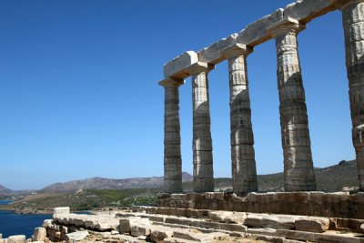 Temple of Poseidon, Cape Sounion, Greece.