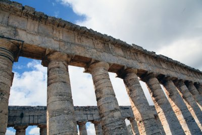 Columns & Beams, Doric Temple, Segesta, Sicily, Italy.