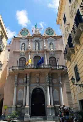 Palace of the Senate, Trapani, Sicily, Italy.