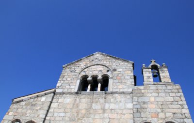 Facade & Bell Tower, Basilica Sao Simplicio, Olbia, Sardinia, Italy.