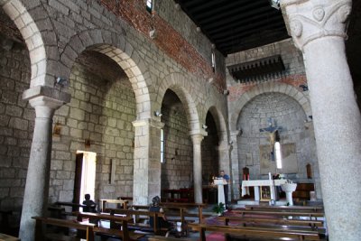 Inside Basilica Sao Simplicio, Olbia, Sardinia, Italy.