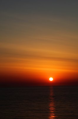 Sunset over the Mediterranean Sea.