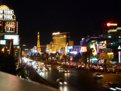 View of the Strip at night