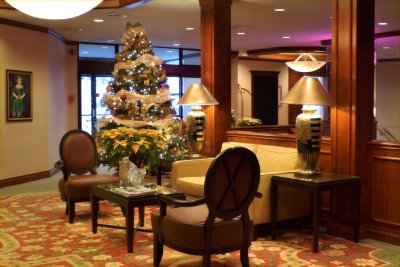 The lobby of the Best Western in Poughkeepsie