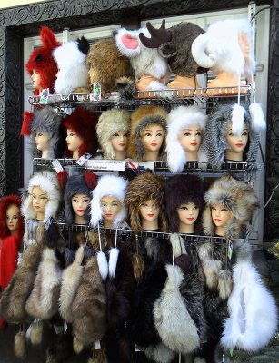 FUR HAT WINDOW DISPLAY