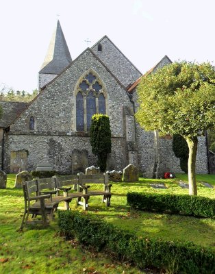 BENCH IN CHURCHYARD