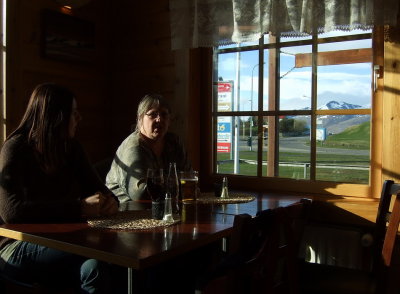 At the restaurant.