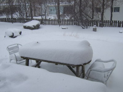 Still snowing